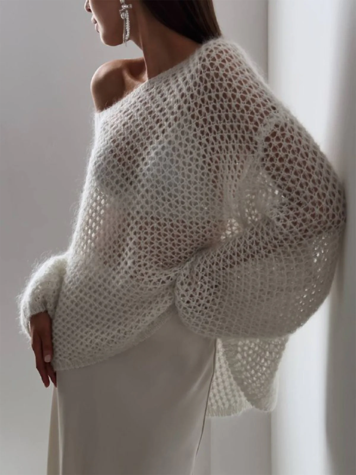 Oversized Long Sleeve Sweater - Takermore