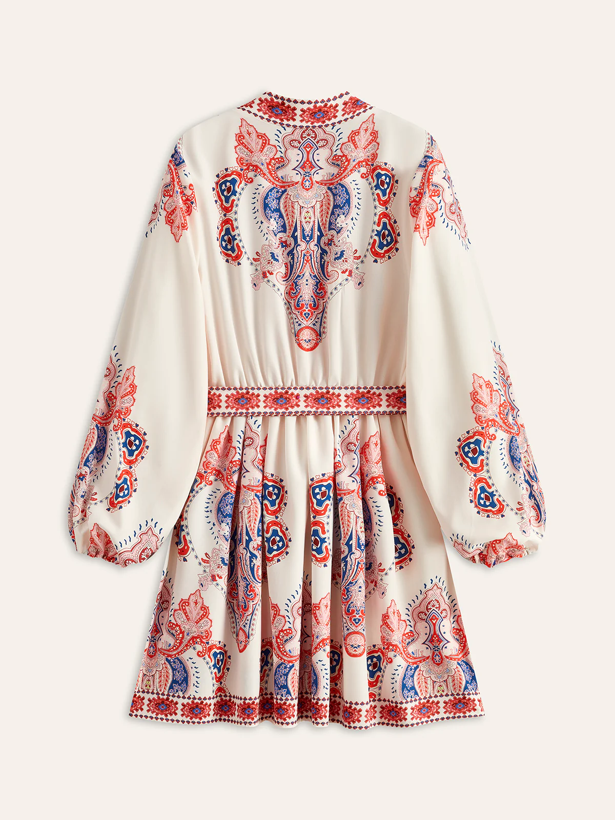 Floral Print Buttoned Belted Dress - Takermore