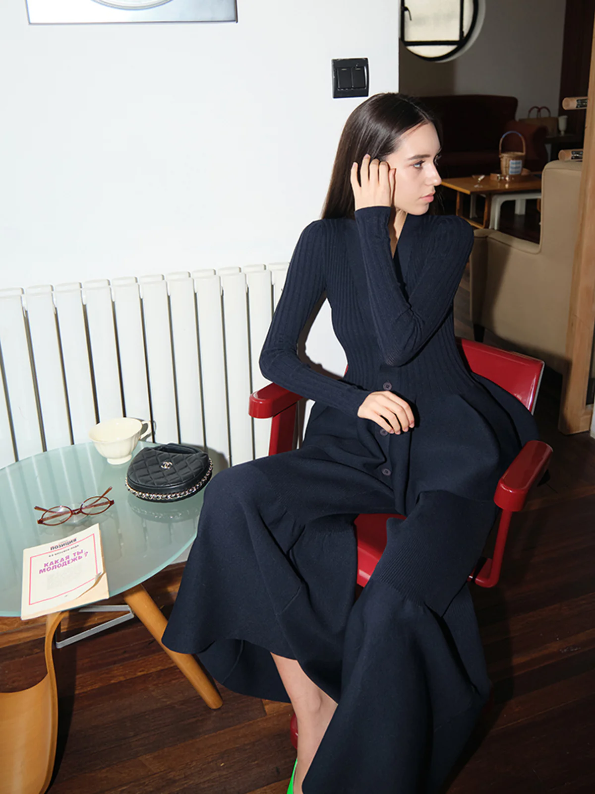 Mid-Waist Ruffle Sweater Pants - Takermore