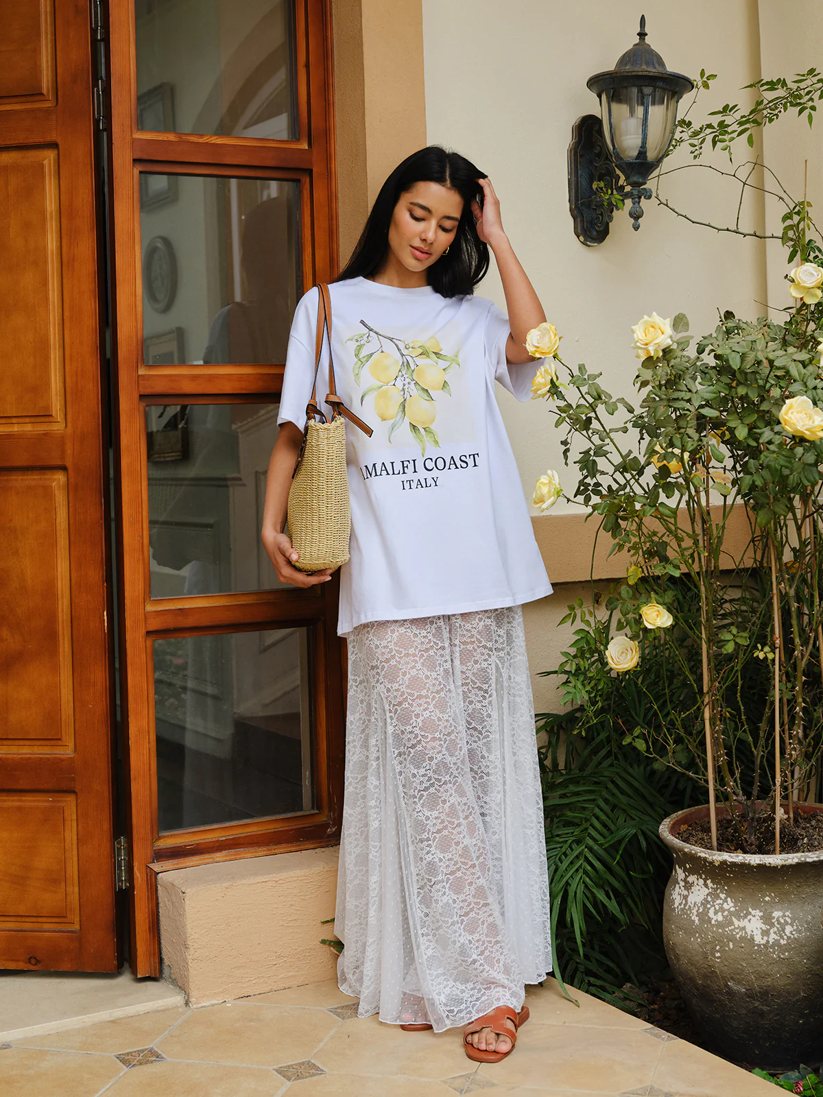 Cotton Print Oversized T-Shirt - Takermore