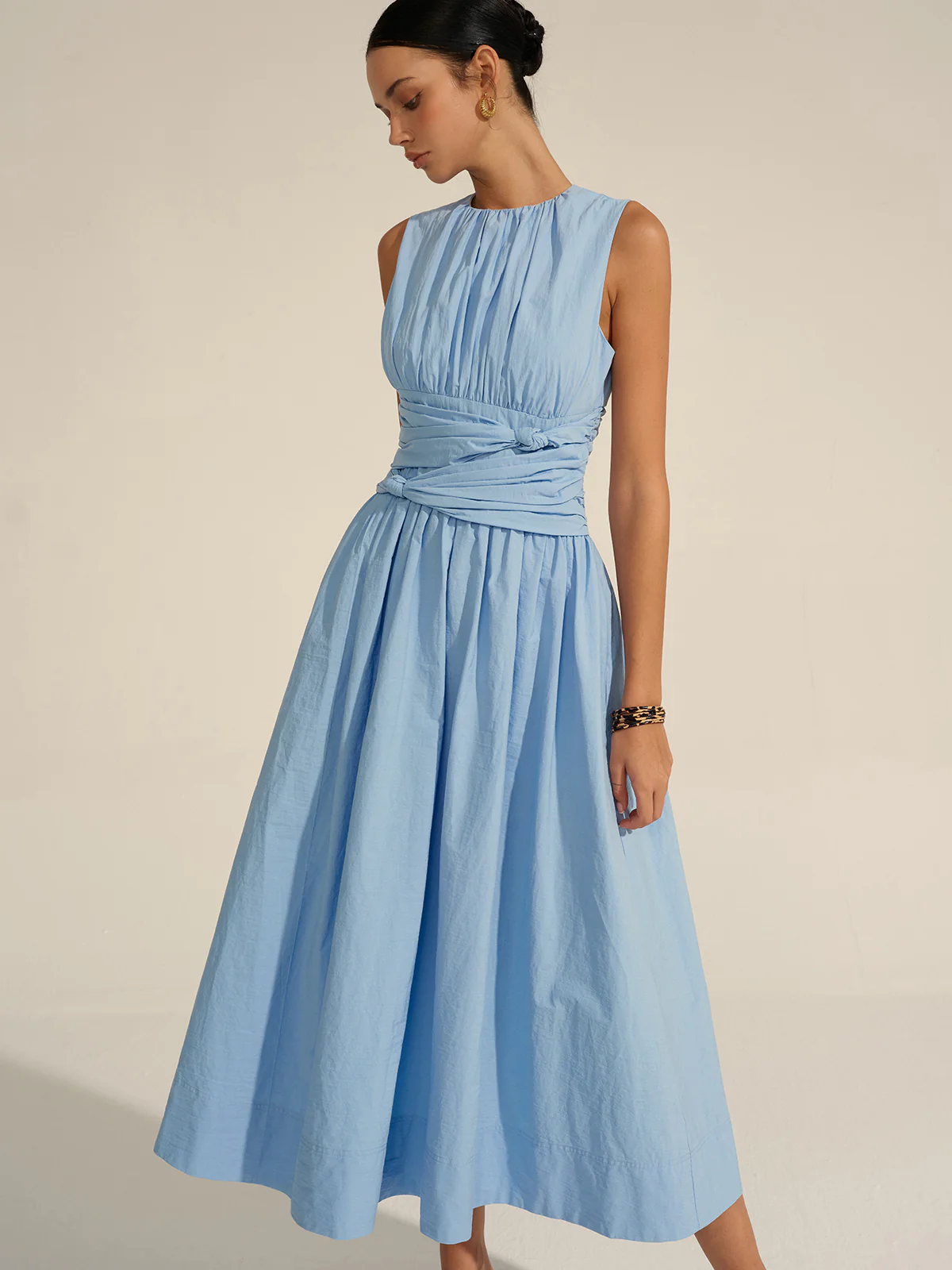 Ruched Waist Maxi Dress - Takermore