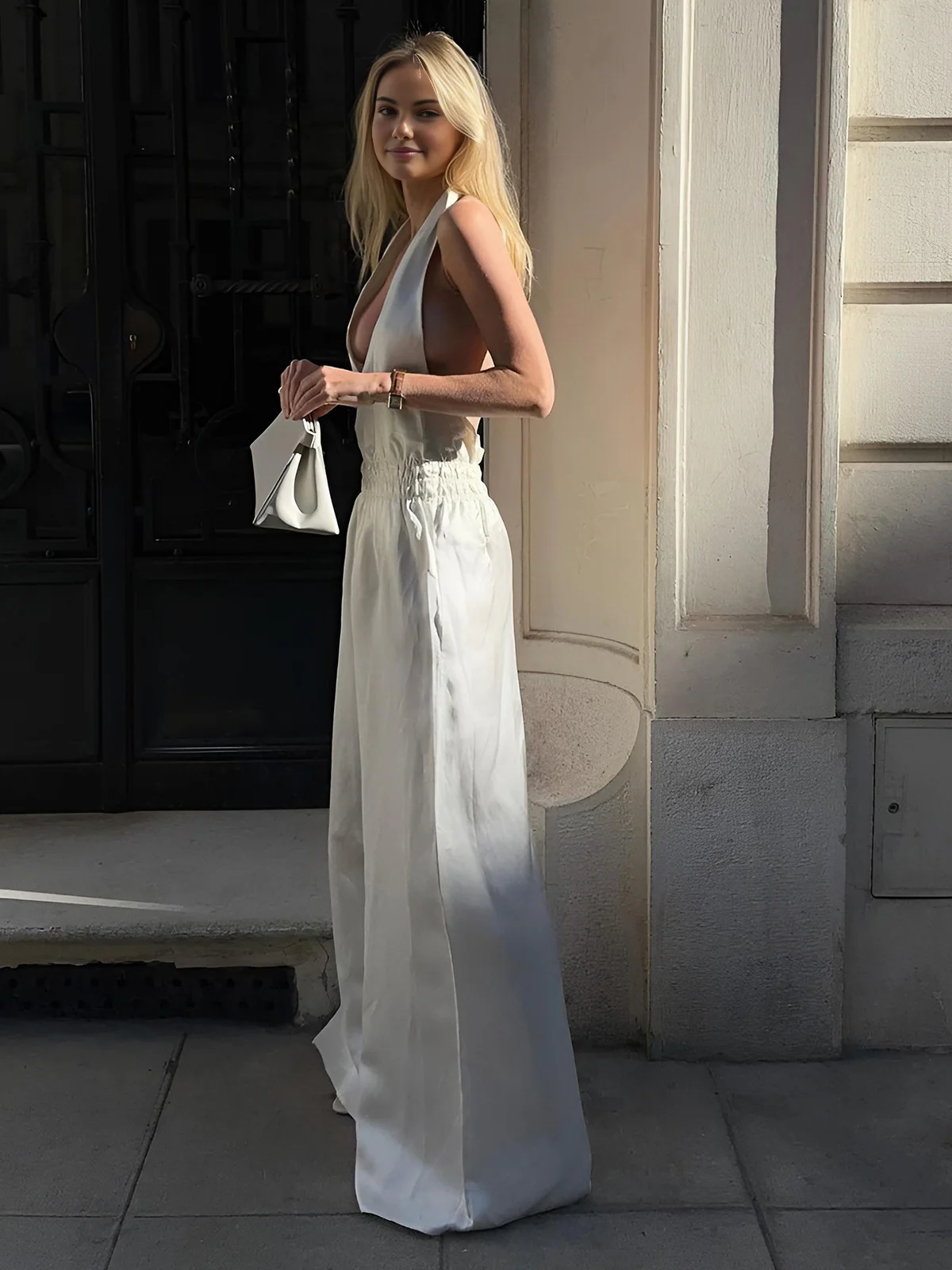 Halter Backless Jumpsuit - Takermore