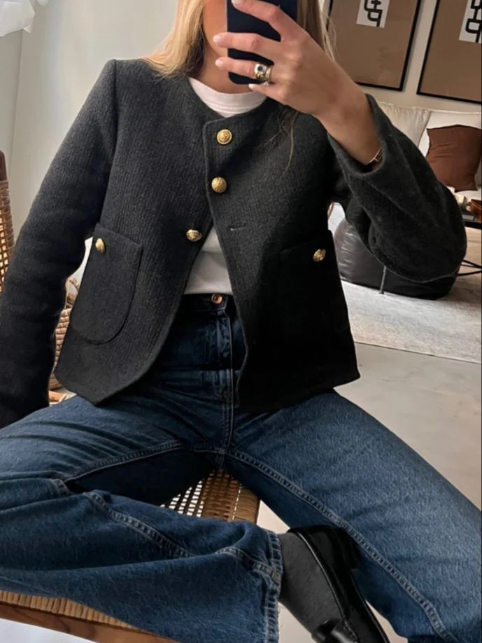 Old Money Aesthetics Tweed Jacket - Takermore