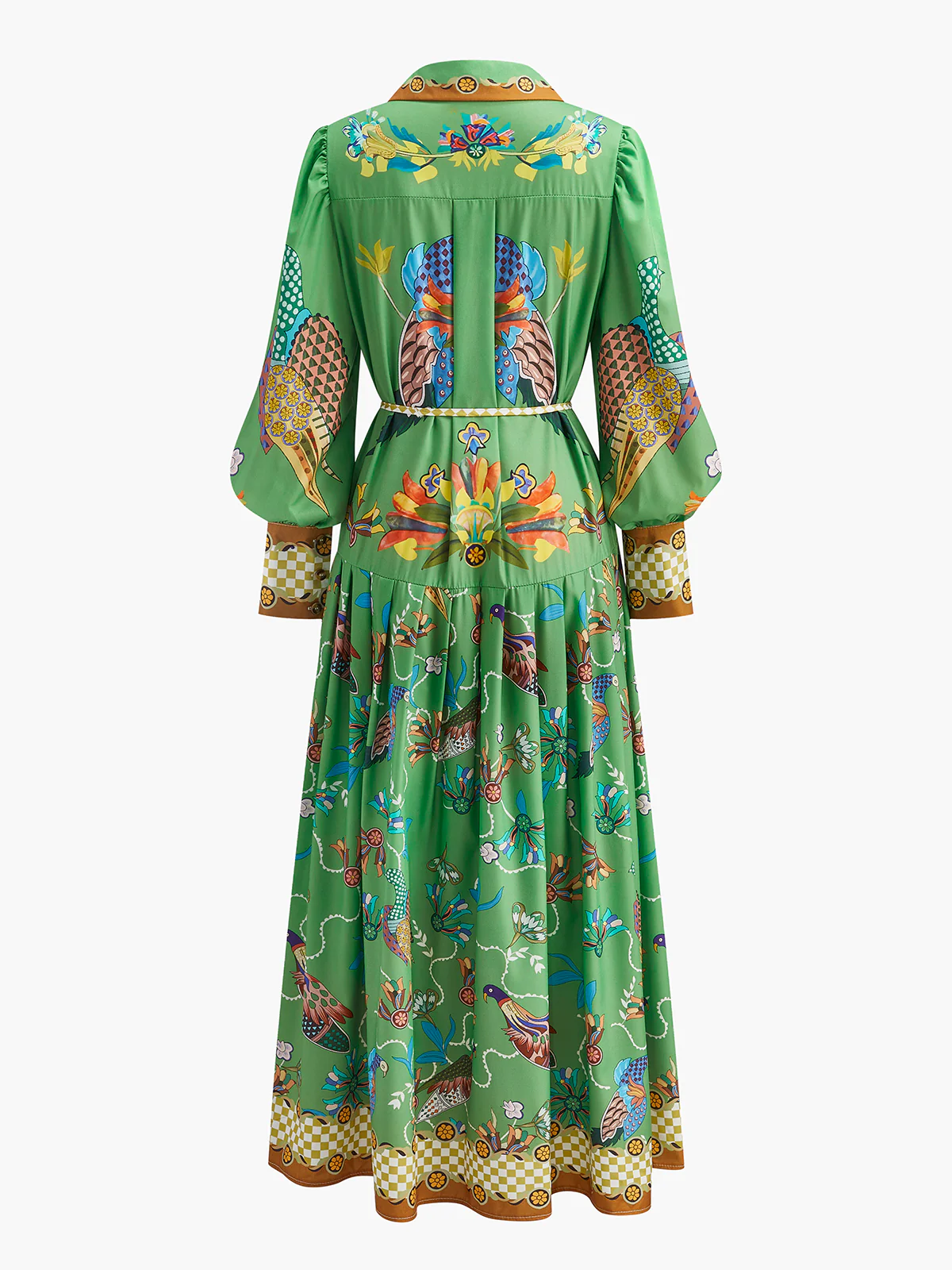 Boho Long Sleeve Button Floral Dress - Takermore