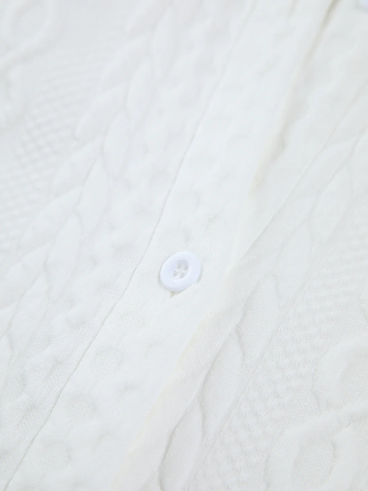 Cable Knit Oversized Shirt - Takermore