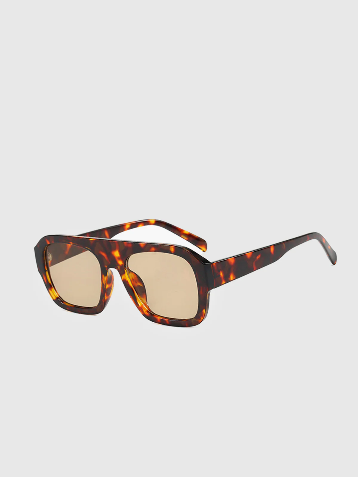 Leopard Printed Square Sunglasses - Takermore