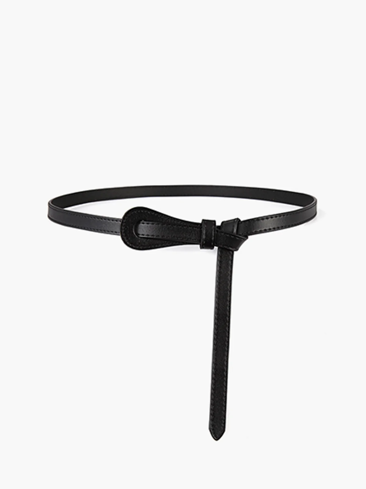 Leather Knotted Slim Belt - Takermore