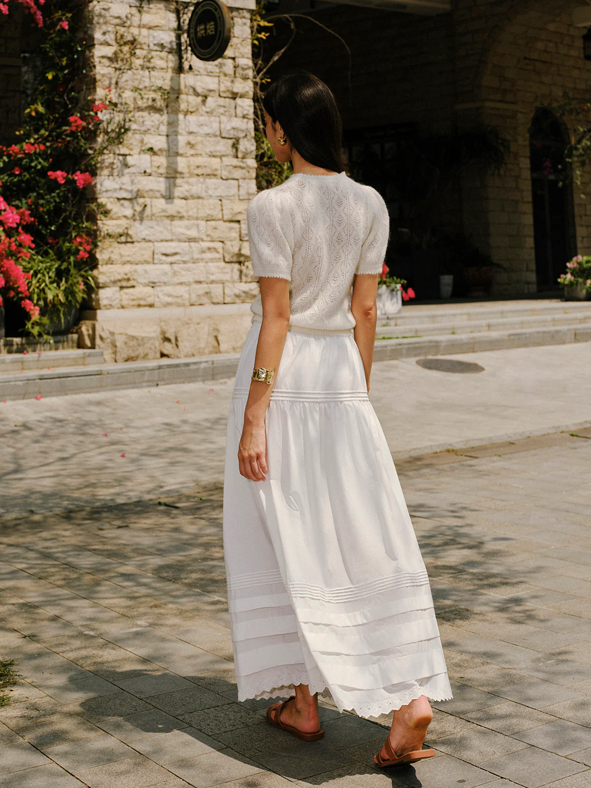 Tiered Scalloped Hem Skirt - Takermore