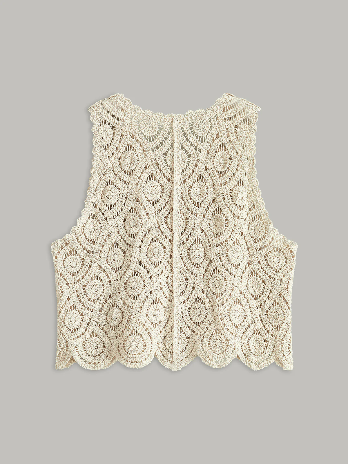 Crochet Button-Up Vest - Takermore