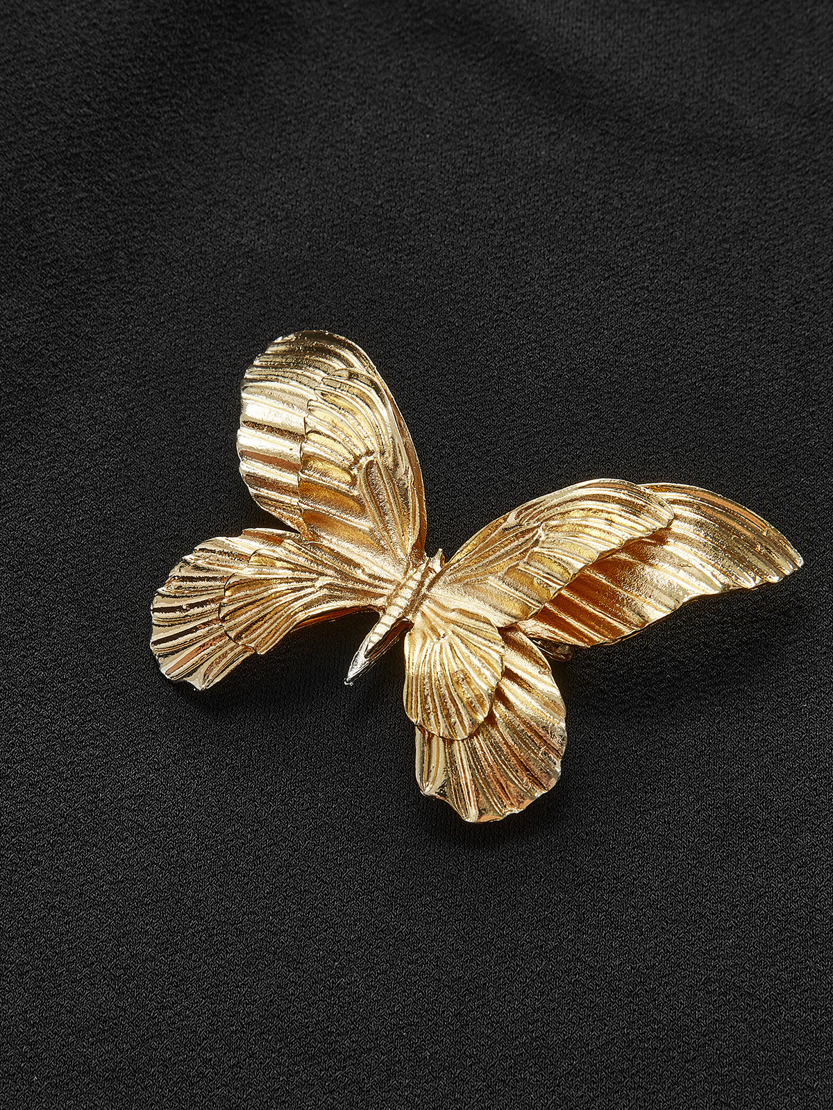 Asymmetrical Metal-Butterfly One Shoulder Top - Takermore