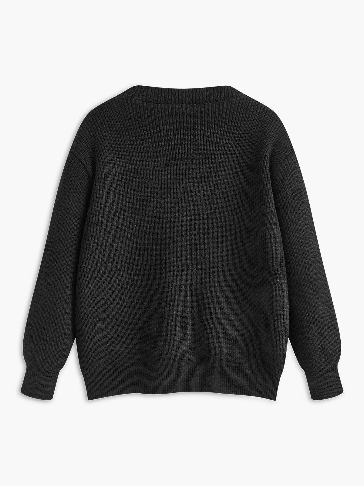 Contrast Piping Panel Cozy Cardigan - Takermore