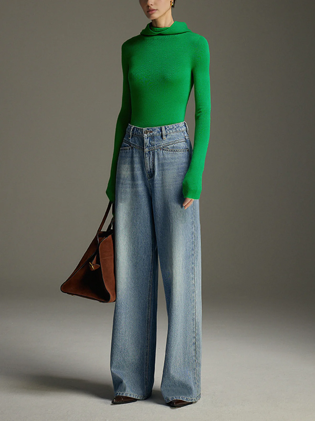 Wide-Leg Denim Jeans - Takermore