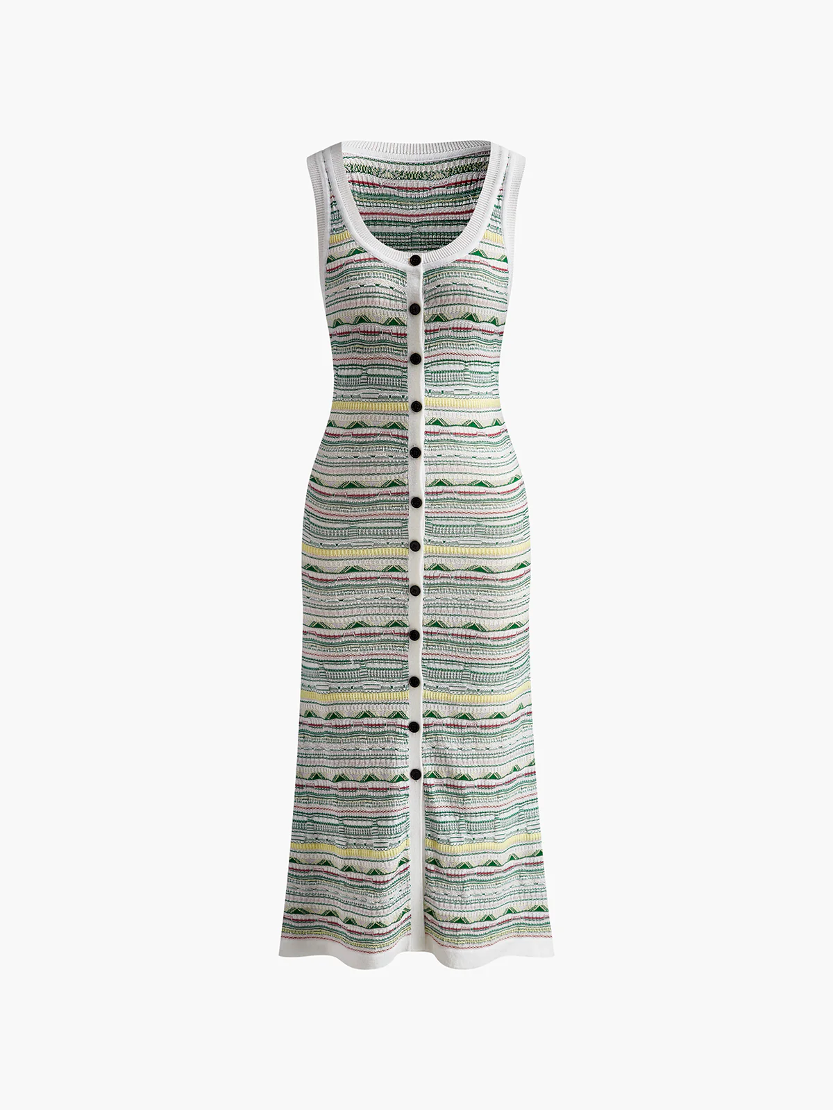 Colorful Striped Breasted Knit Cardigan - Takermore