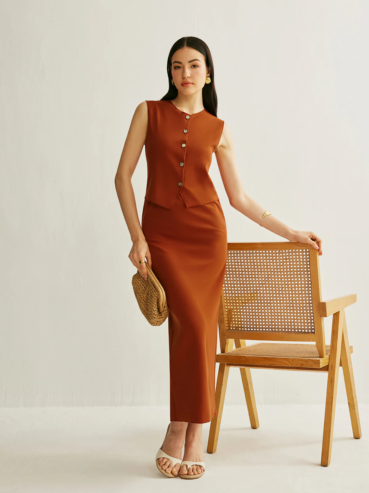 Button-Down Sleeveless Vest - Takermore