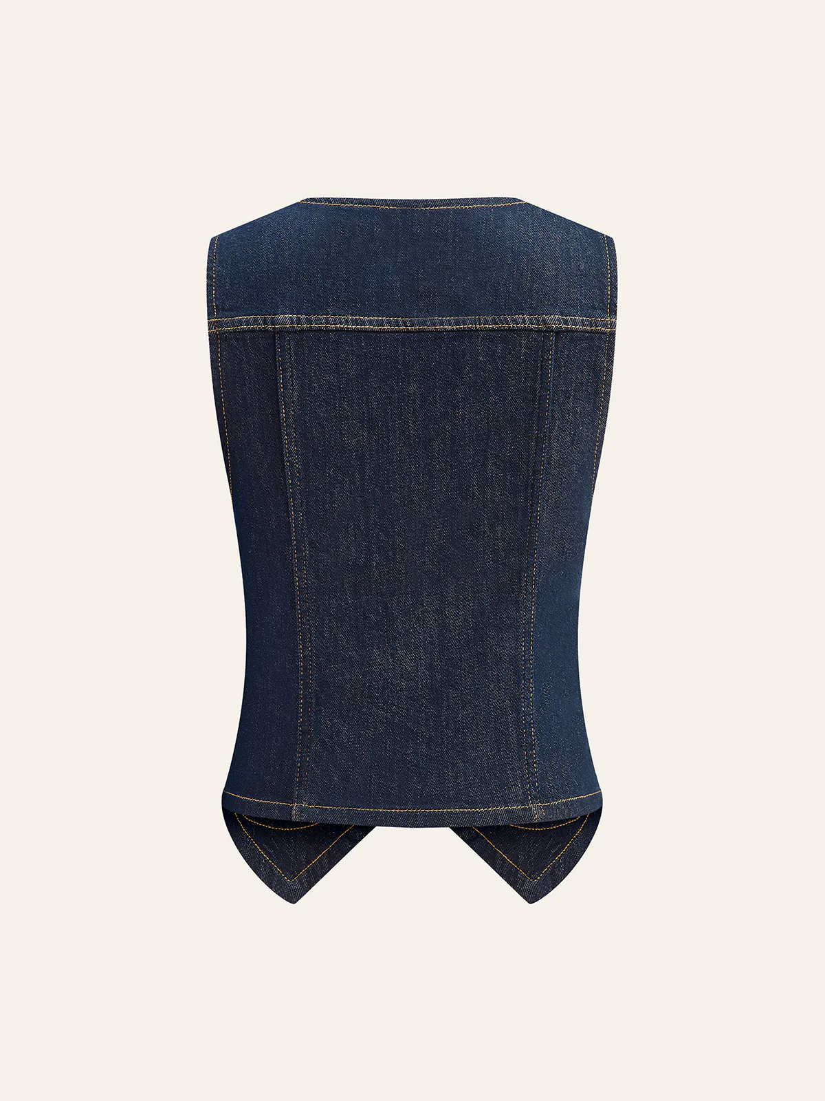 Metal Detail Denim Vest - Takermore