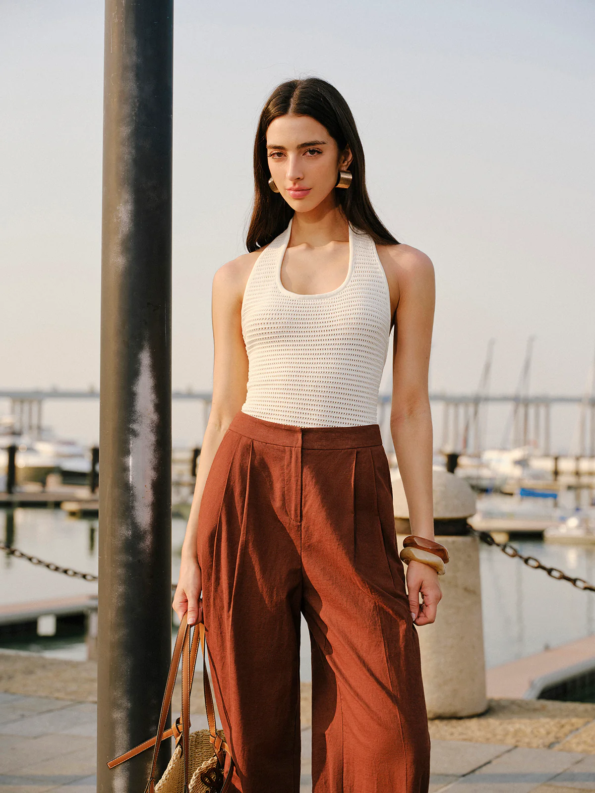 Halter Neck Knit Top - Takermore