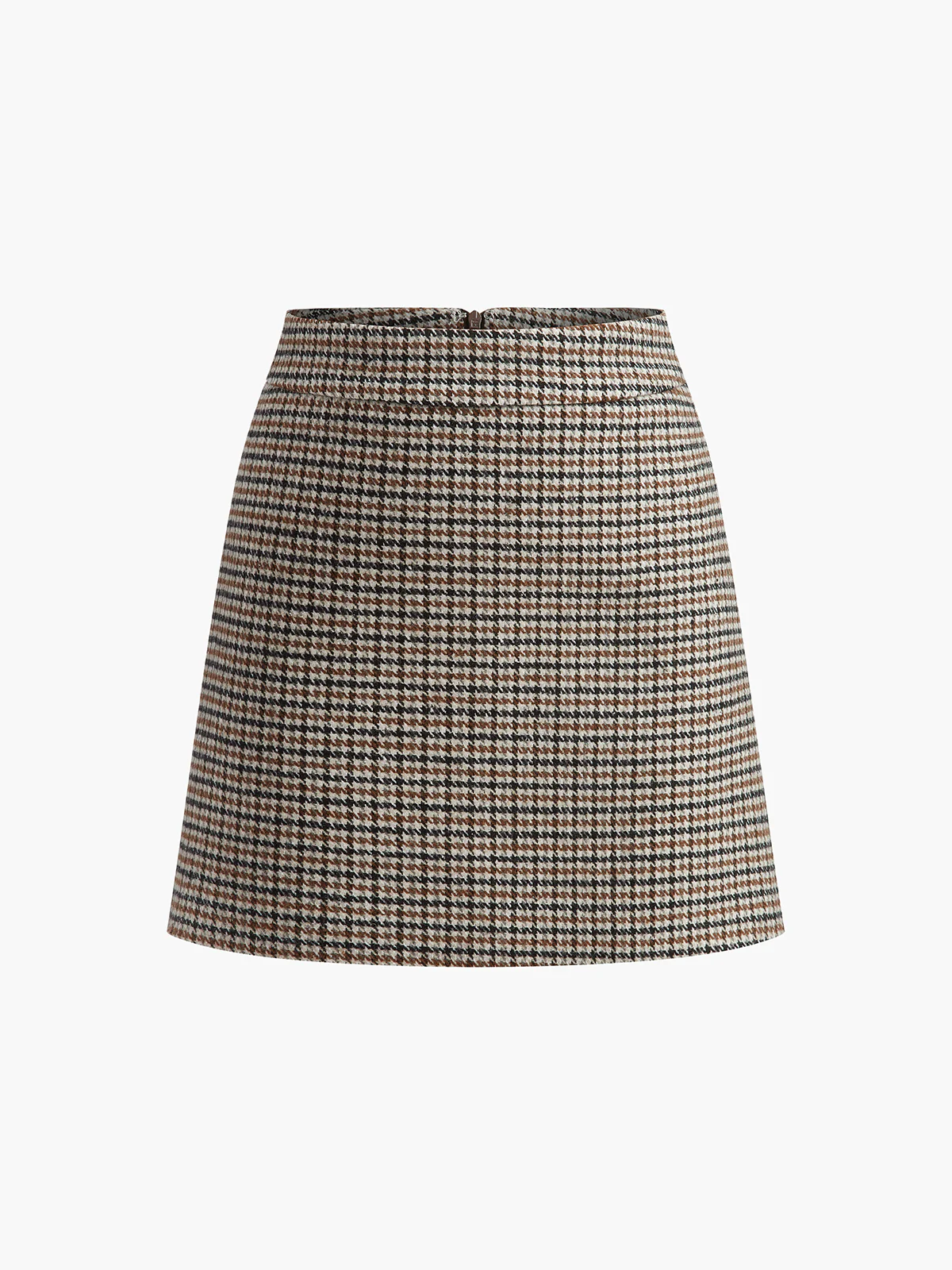 Houndstooth A-Line Mini Skirt - Takermore