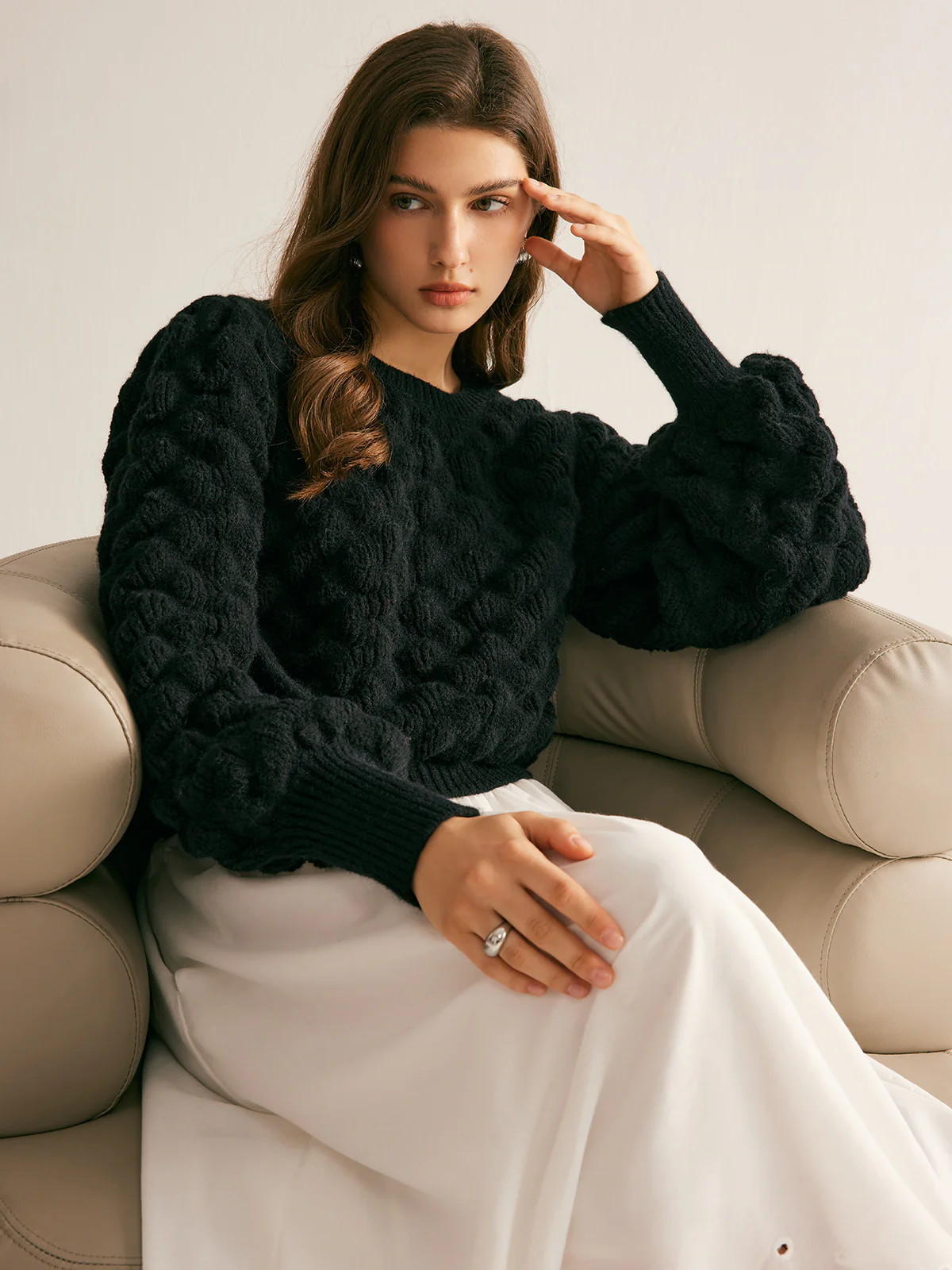 Crew Neck Cloud Sweater - Takermore