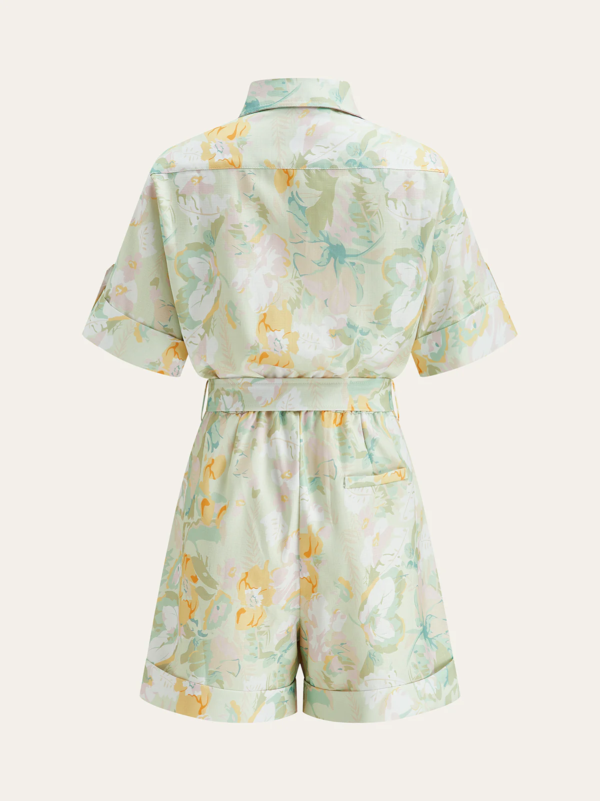 Pocketed Belted Floral Print Jumpsuits - Takermore