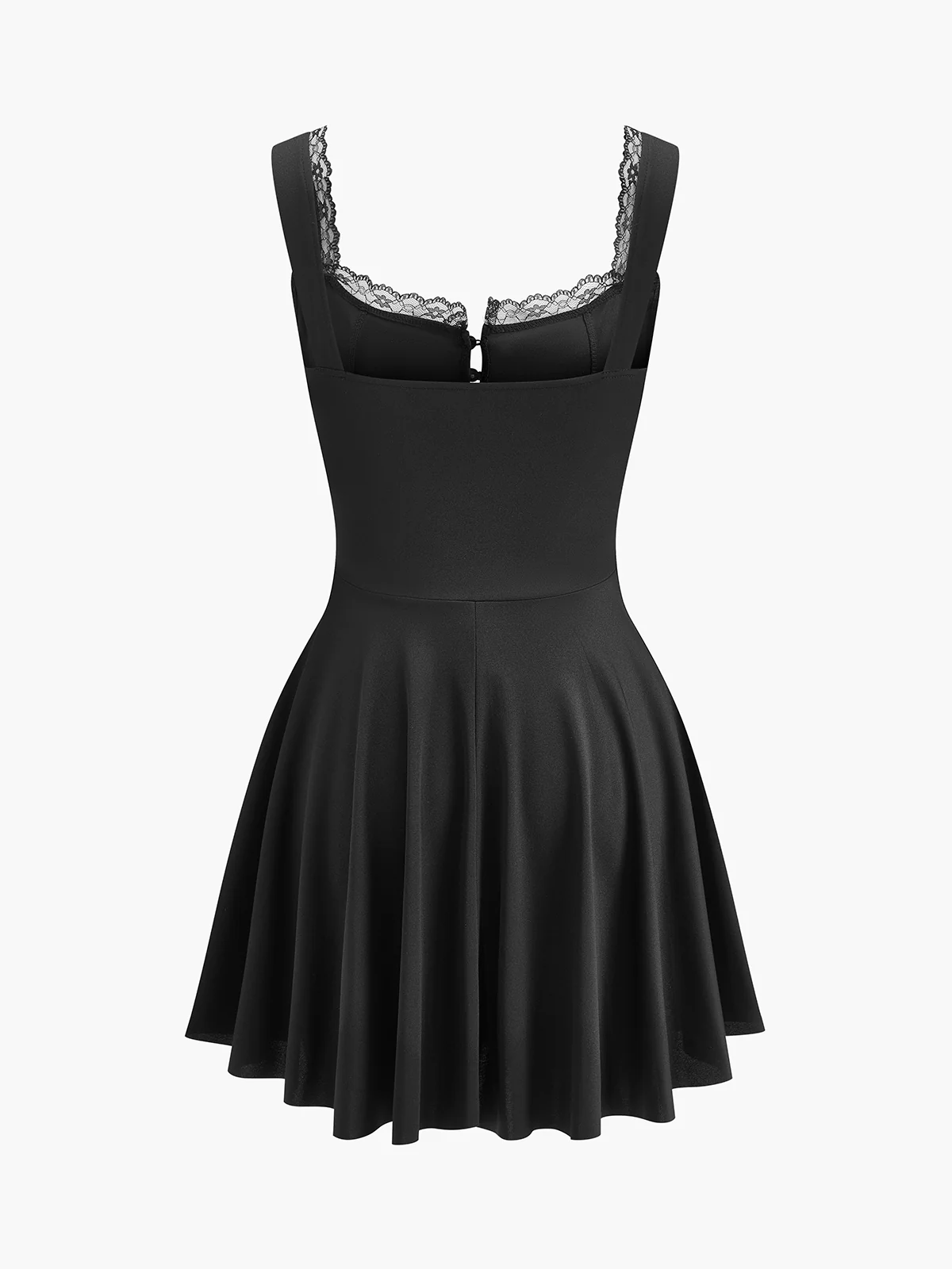 Elegant Lace Lettuce Trim Dress - Takermore