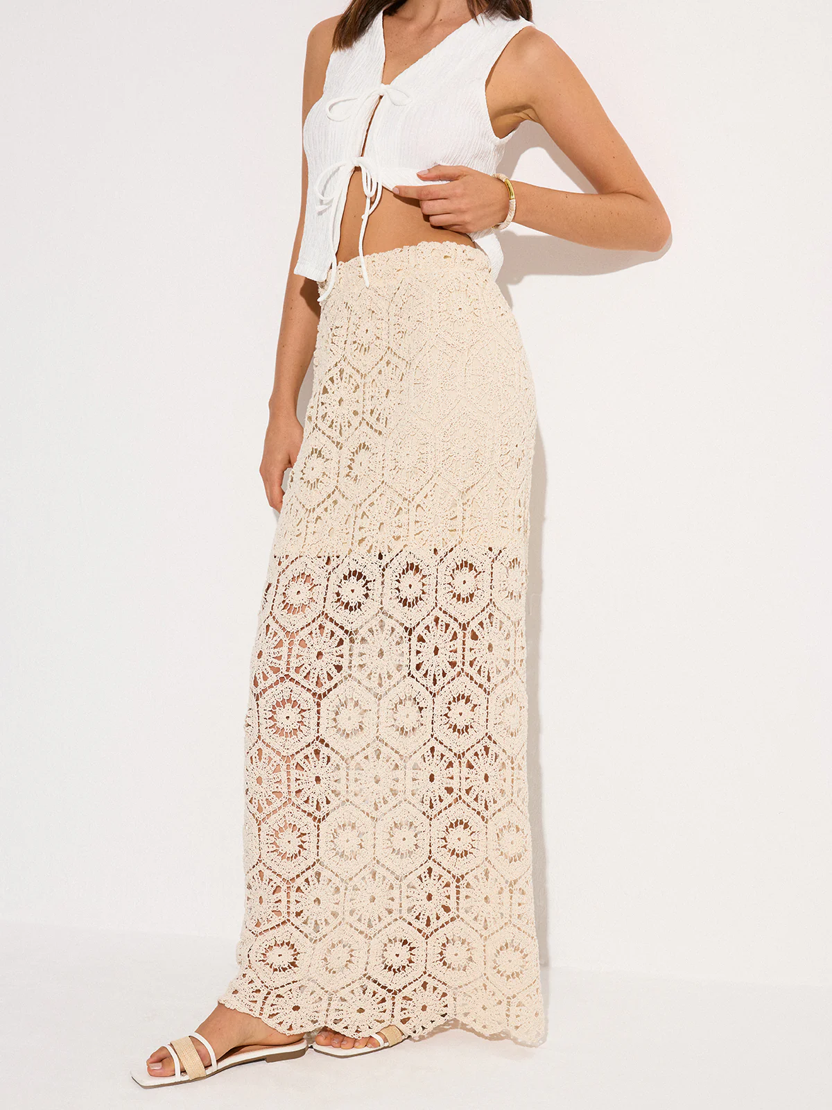 Crochet Maxi Skirt - Takermore