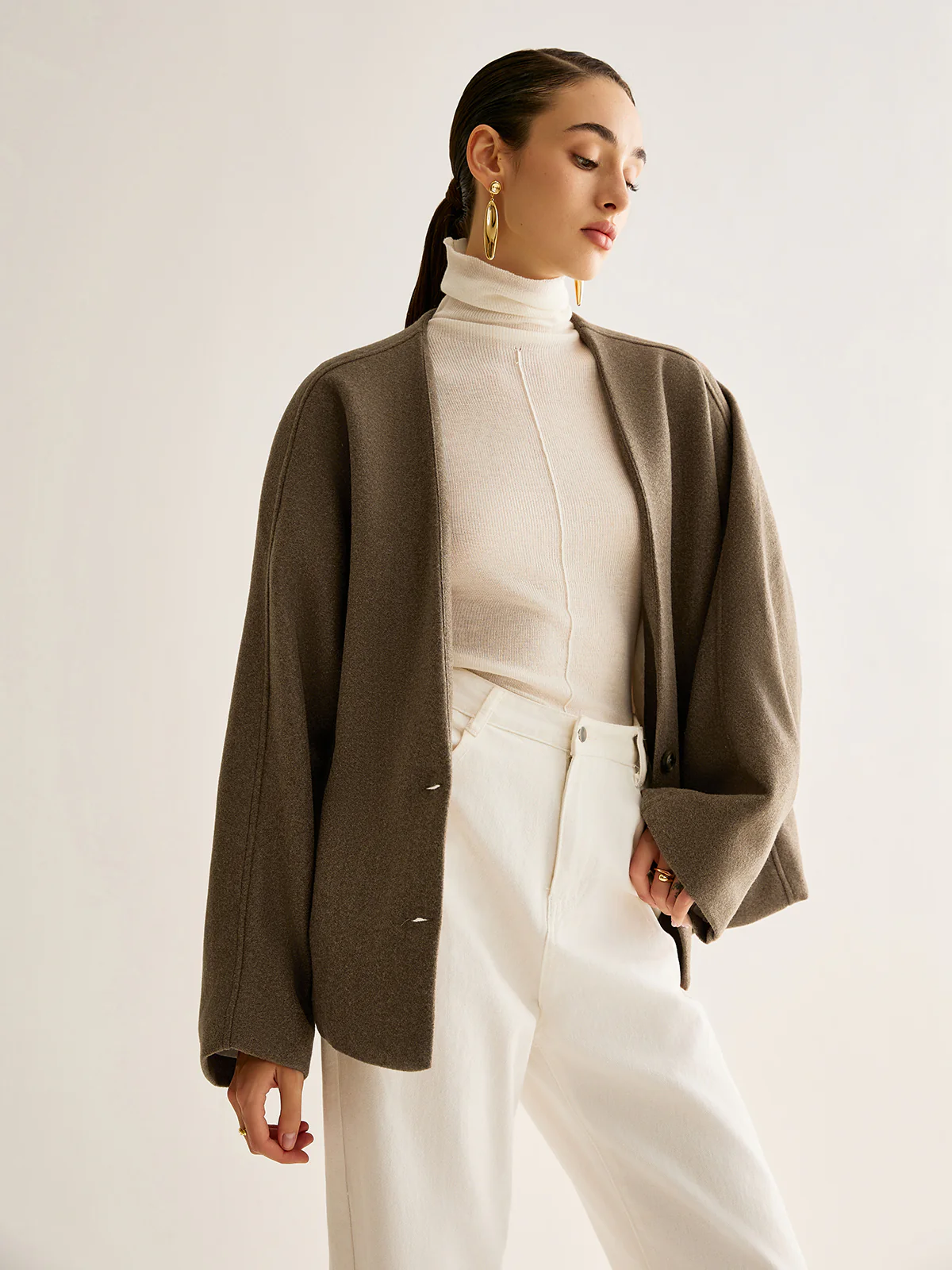 V-Neck Loose Warm Jacket - Takermore