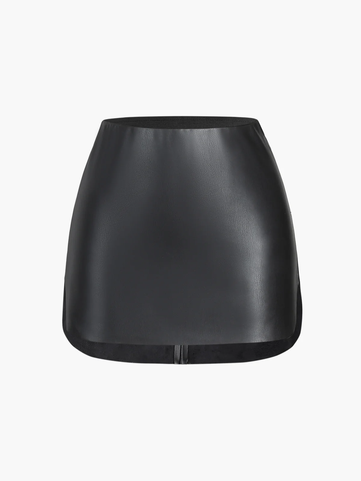 Faux Leather Zippered Mini Skirt - Takermore