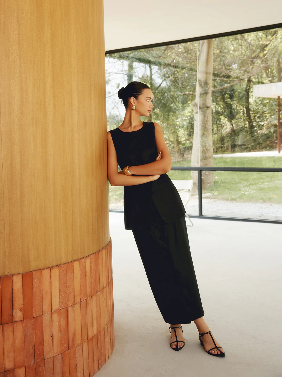 Basic Linen Blends Solid Vest - Takermore