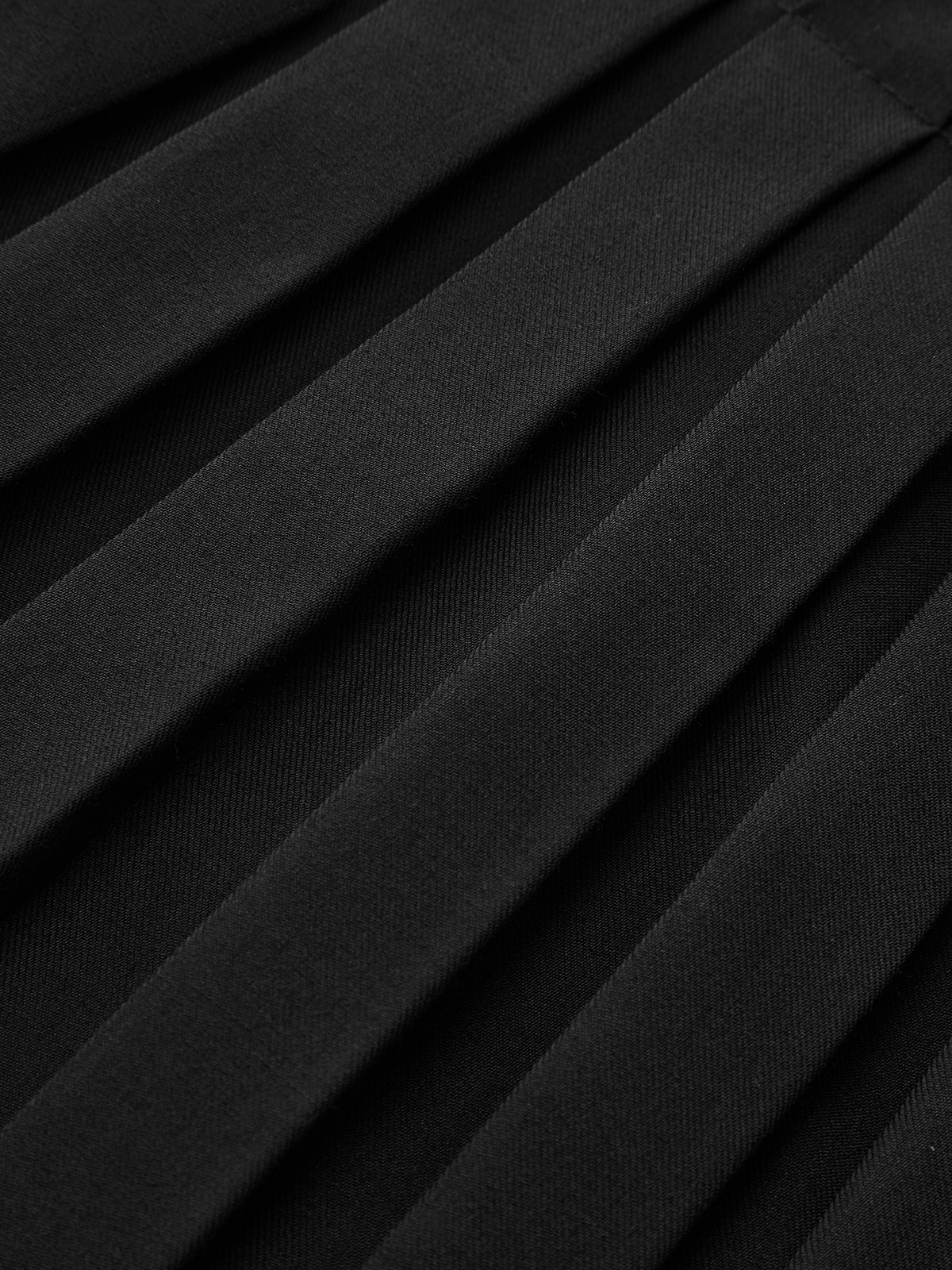 Pleated Skort with Drawstring - Takermore