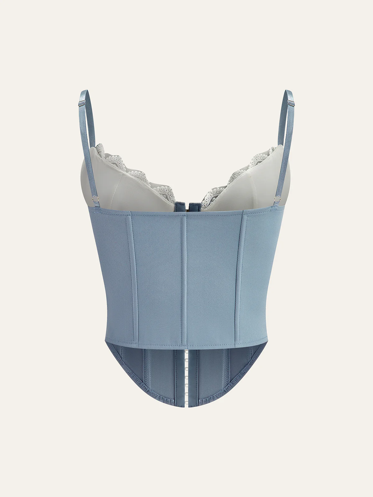 Lace Trim Sweetheart Neck Bow Detail Corset - Takermore