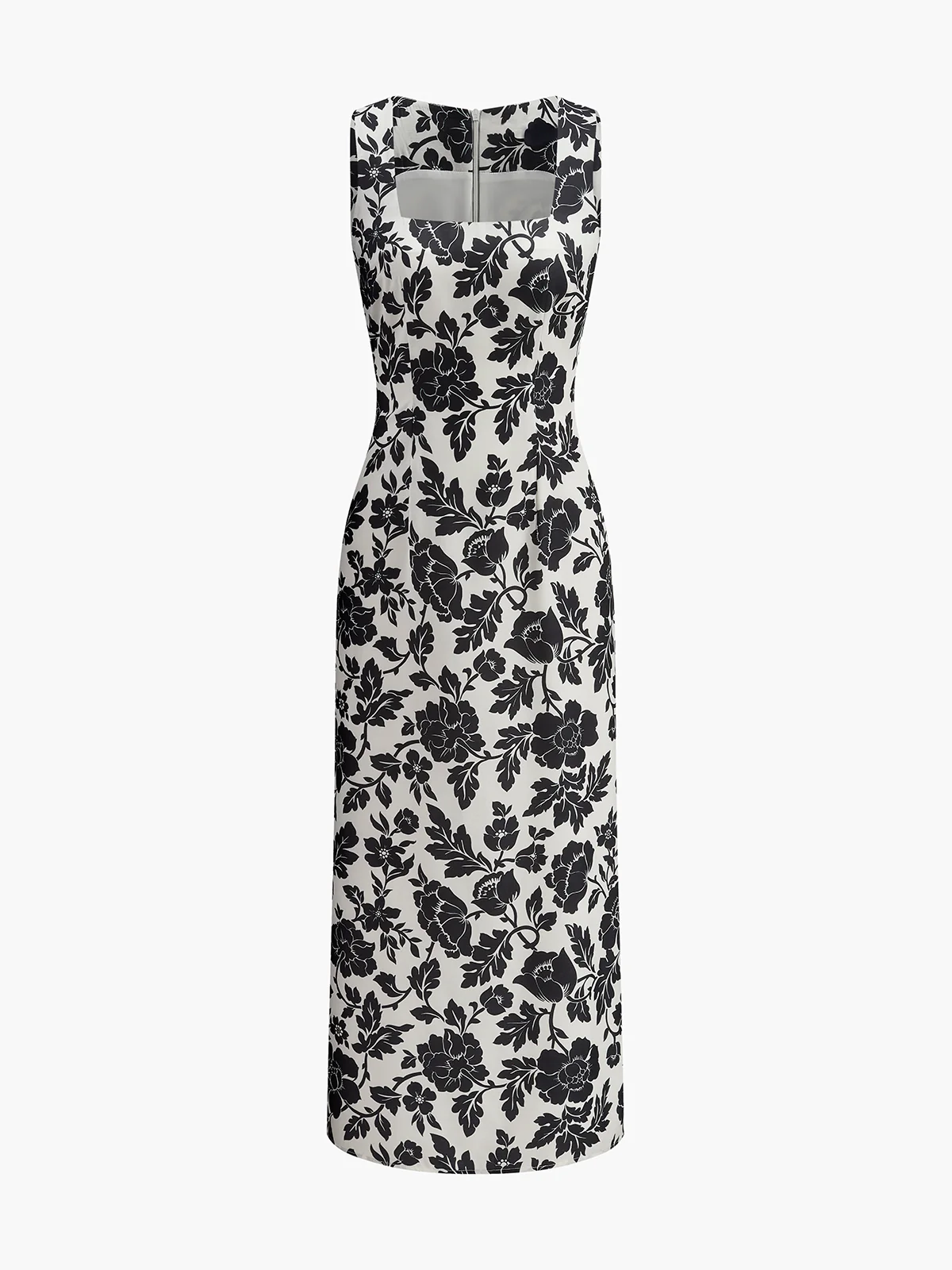 Floral Square Neck Slip Dress - Takermore