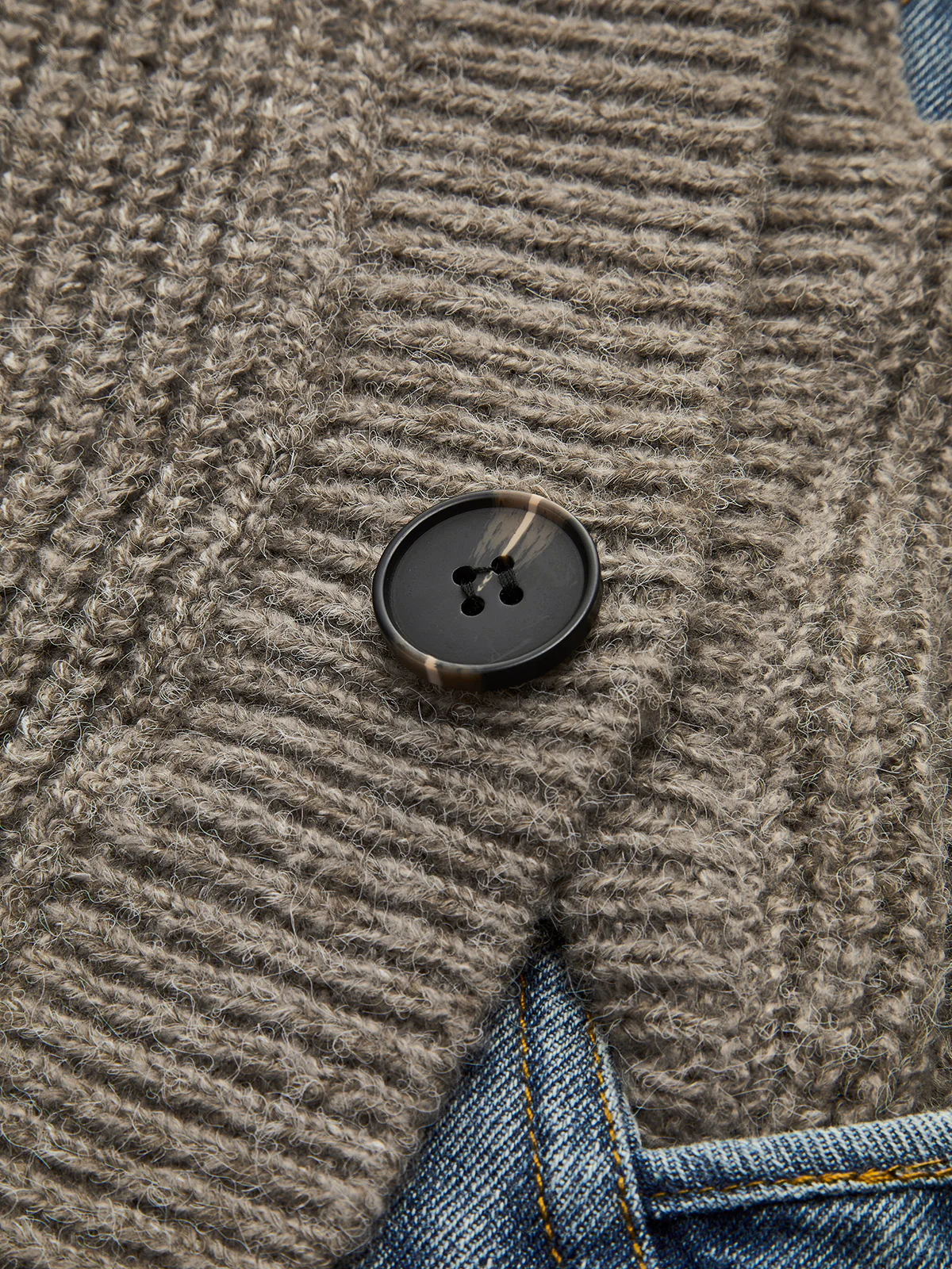 Asymmetrical Patchwork Pockets Cardigan - Takermore