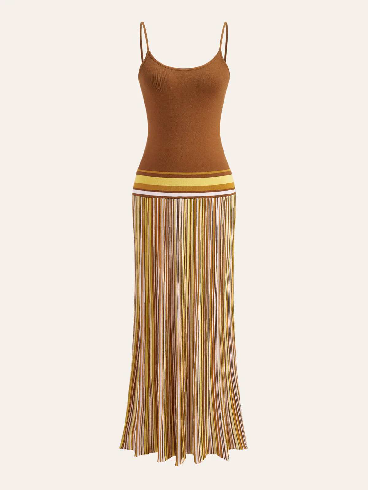 Striped Knit Cami Dress - Takermore
