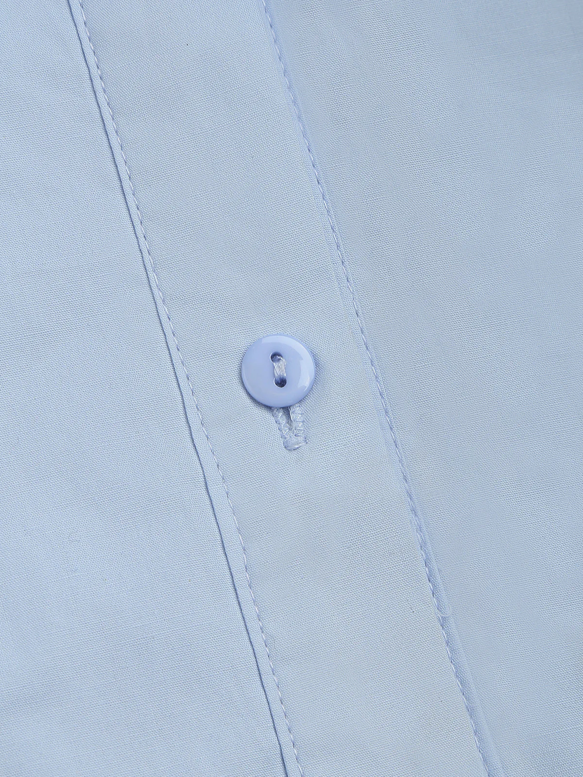 Baby Blue Open Collar Double Layer Crop Shirt - Takermore