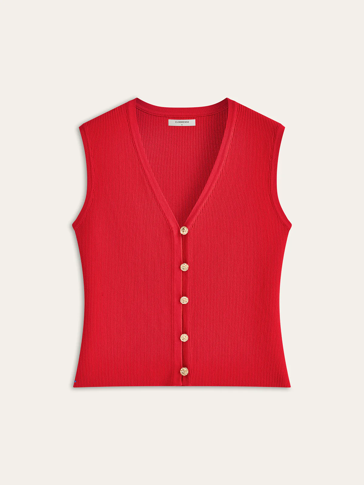 V-Neck Button Down Knitted Vest - Takermore