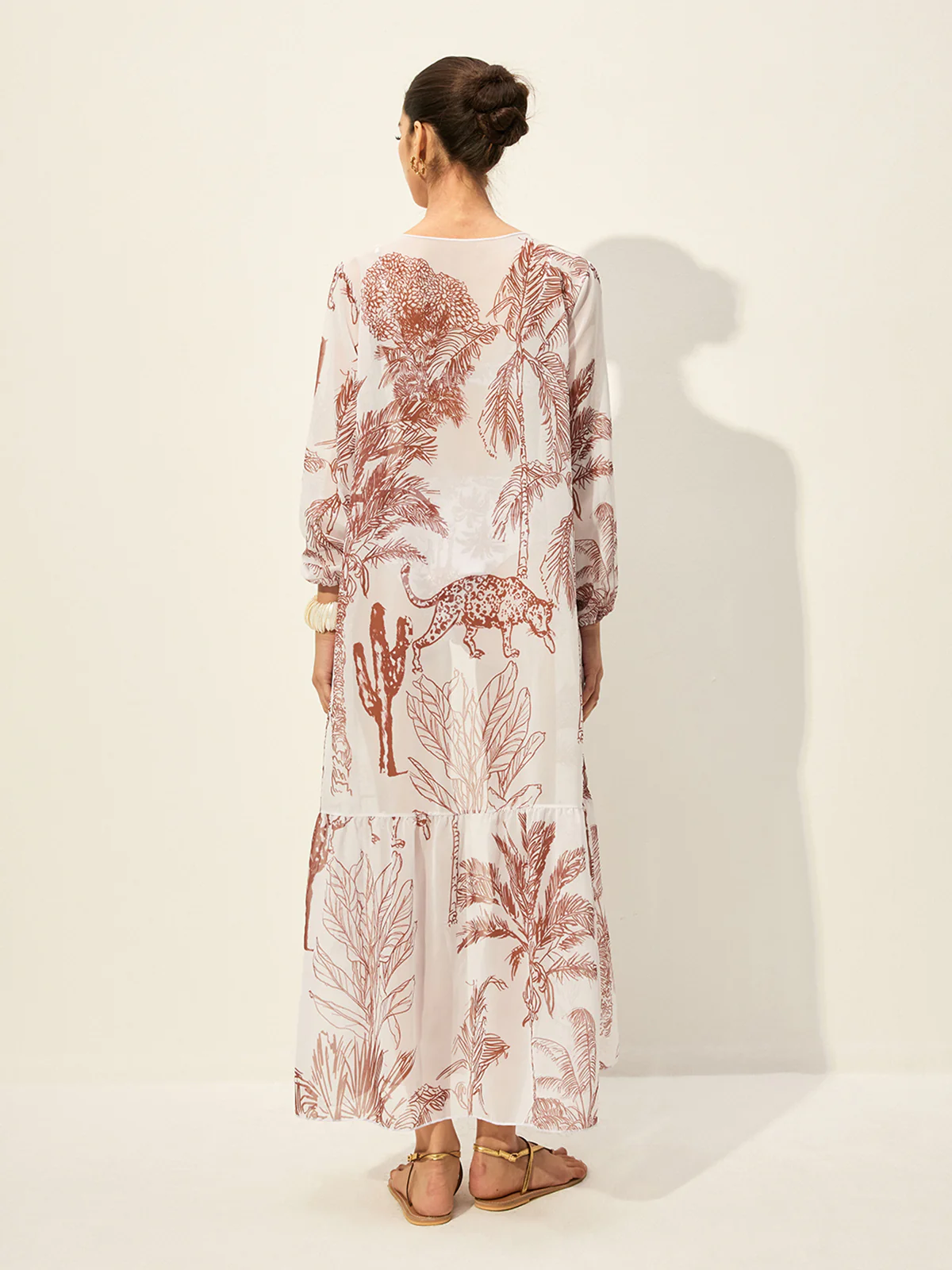 Floral Print Cover-Up Skirt - Takermore