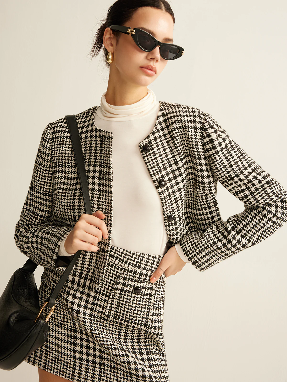 Wool-Blend Checked Jacket - Takermore