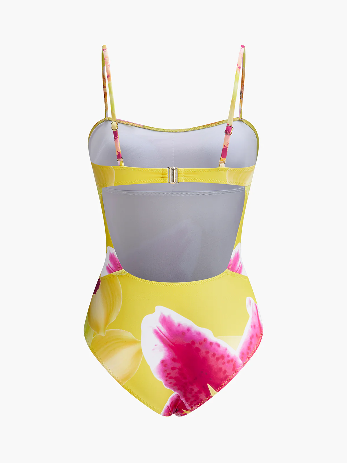 Jersey Cut-Out Floral One-Piece Swimsuit - Takermore