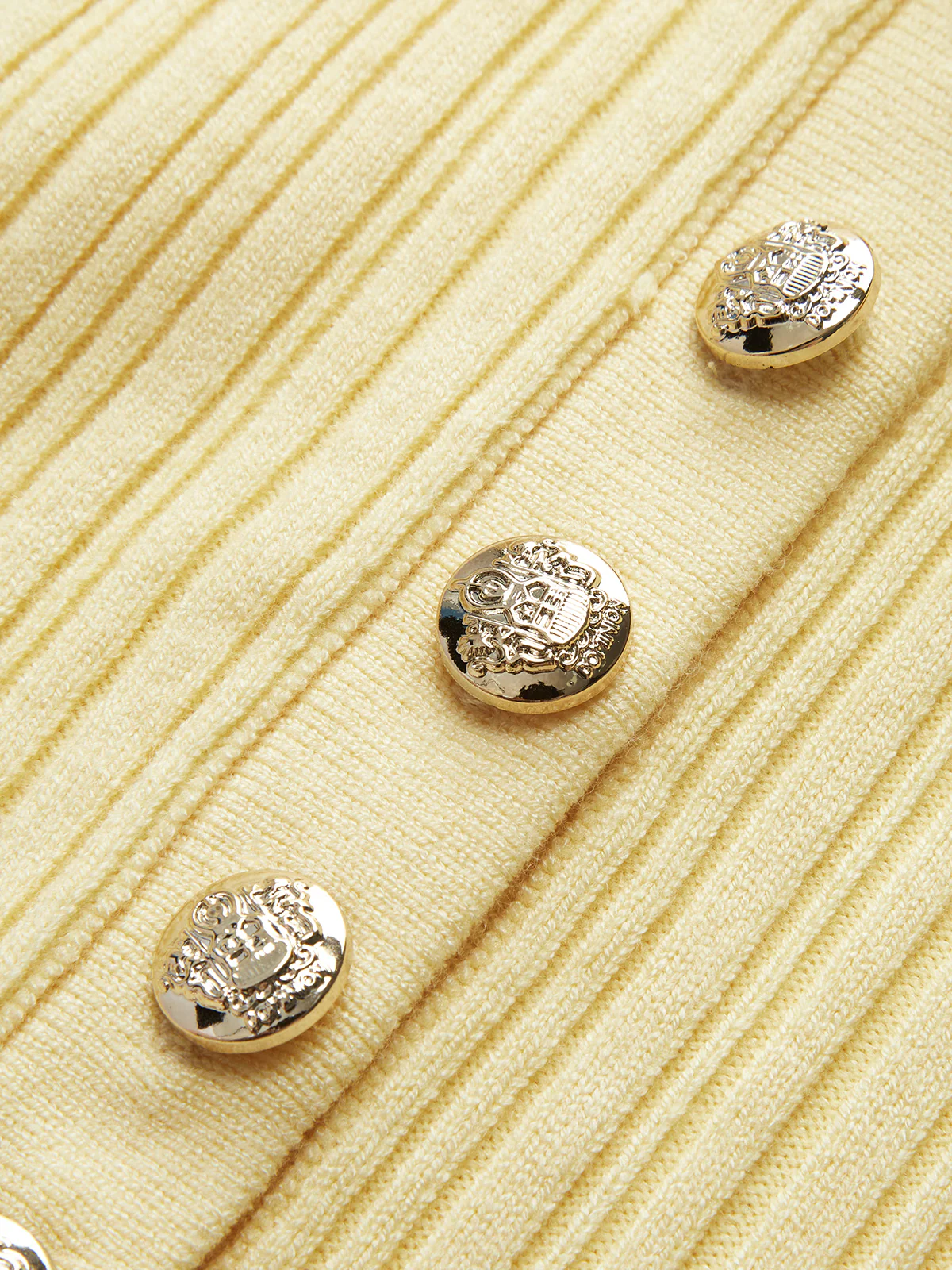 Slim Fit Collar Knit Short Dress with Metal Button - Takermore