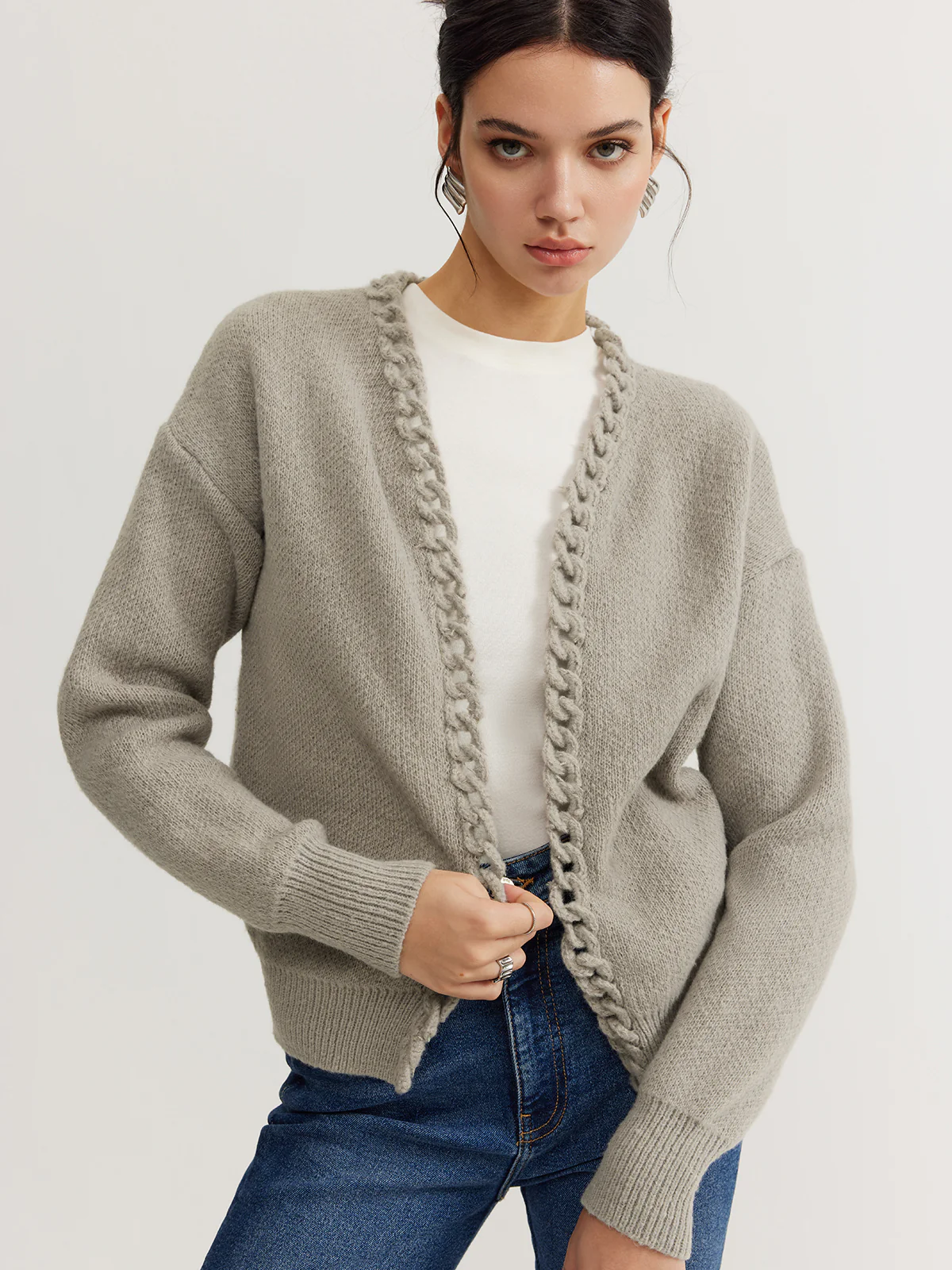 Casual Plain Cardigan - Takermore