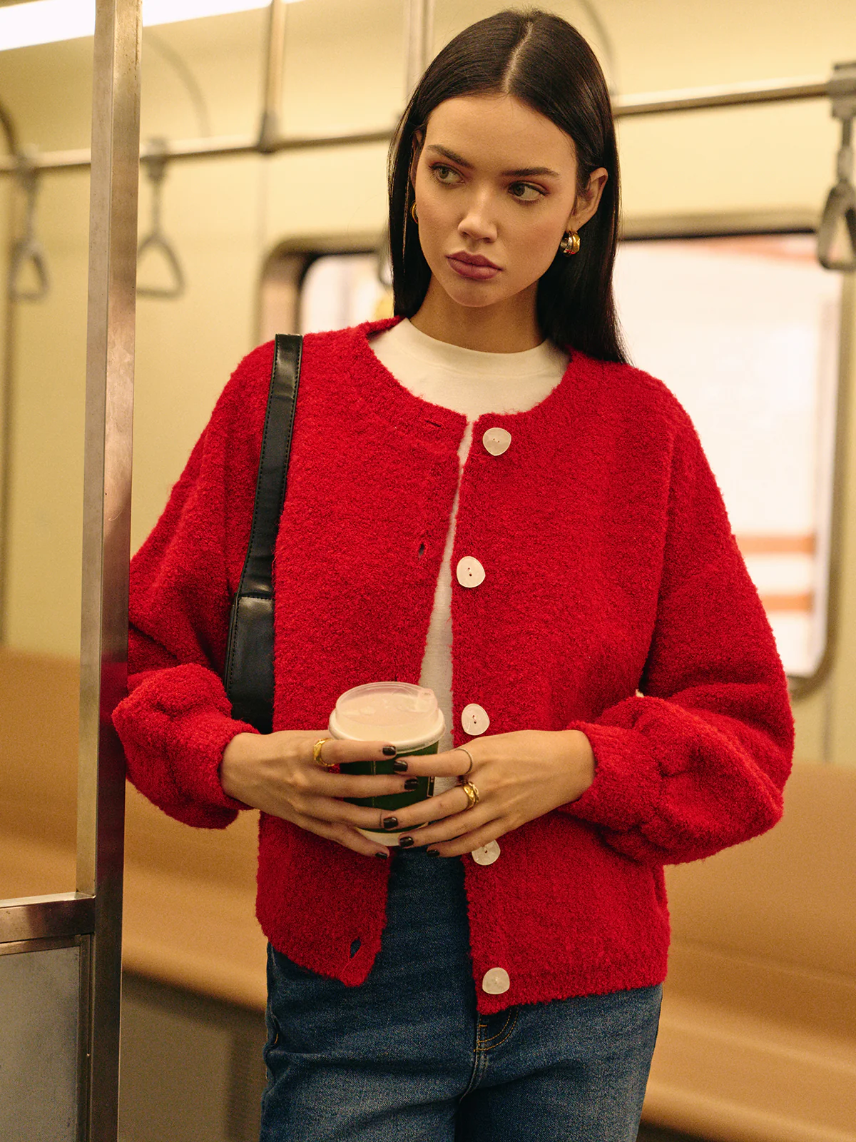 Casual Wool-Blend Button Cardigan - Takermore