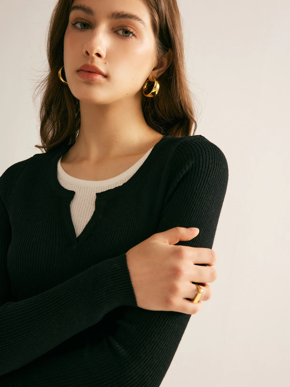 2 in 1 Slim Knit Top - Takermore