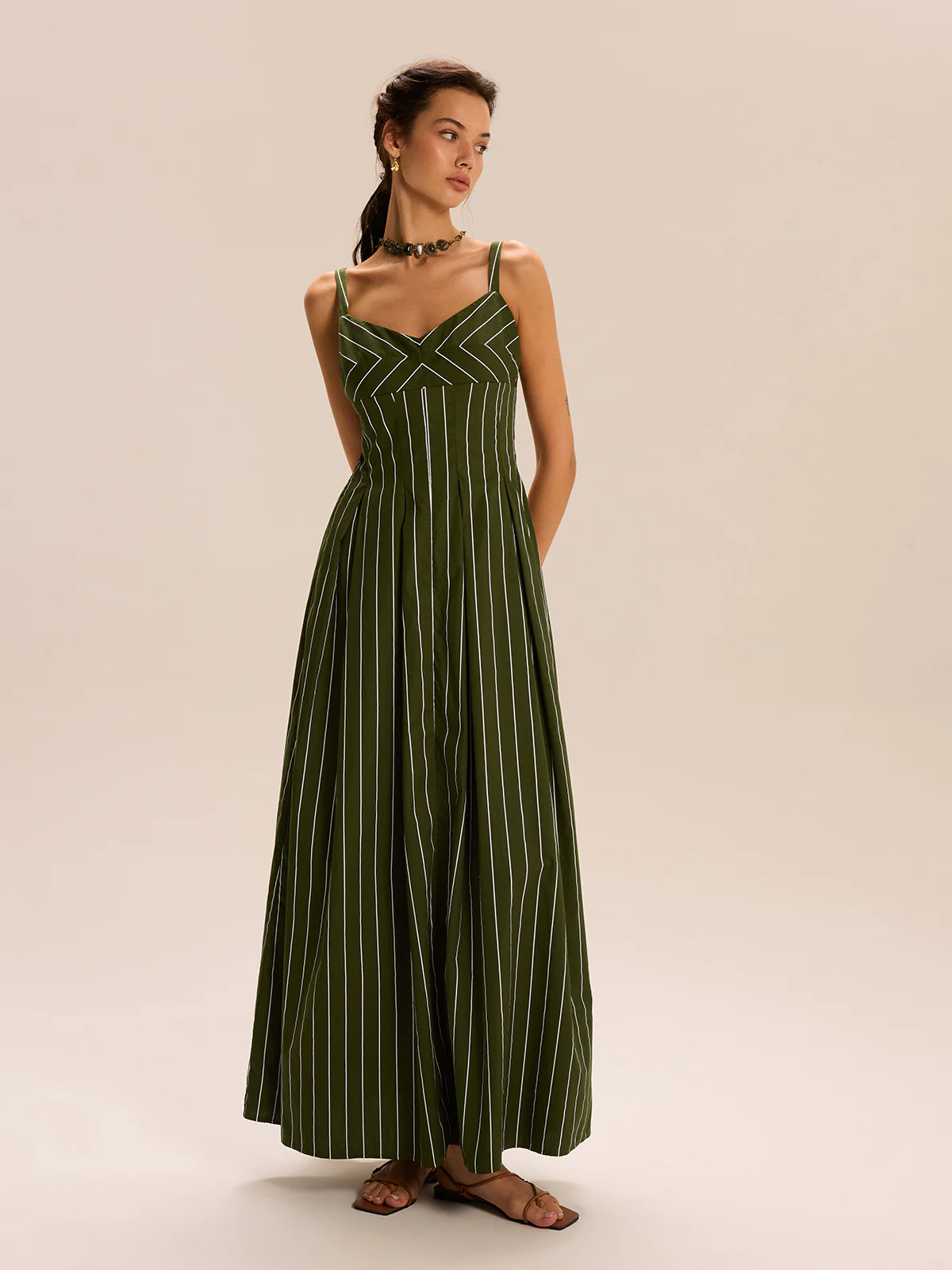 Striped Maxi Dress - Takermore