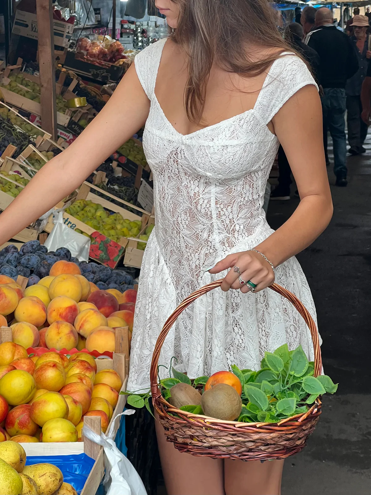 Vacation Lace Semi-Sheer Short Dress - Takermore