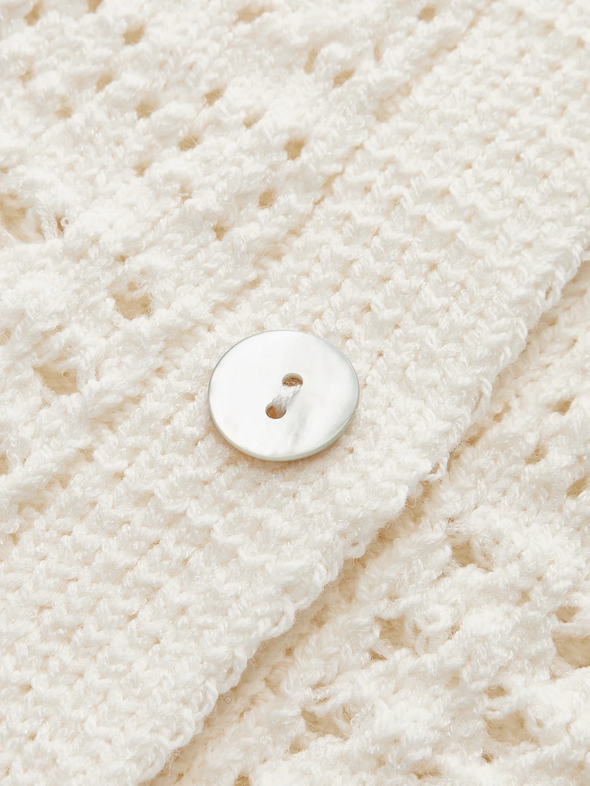 Lace Hem Crochet Cardigan - Takermore