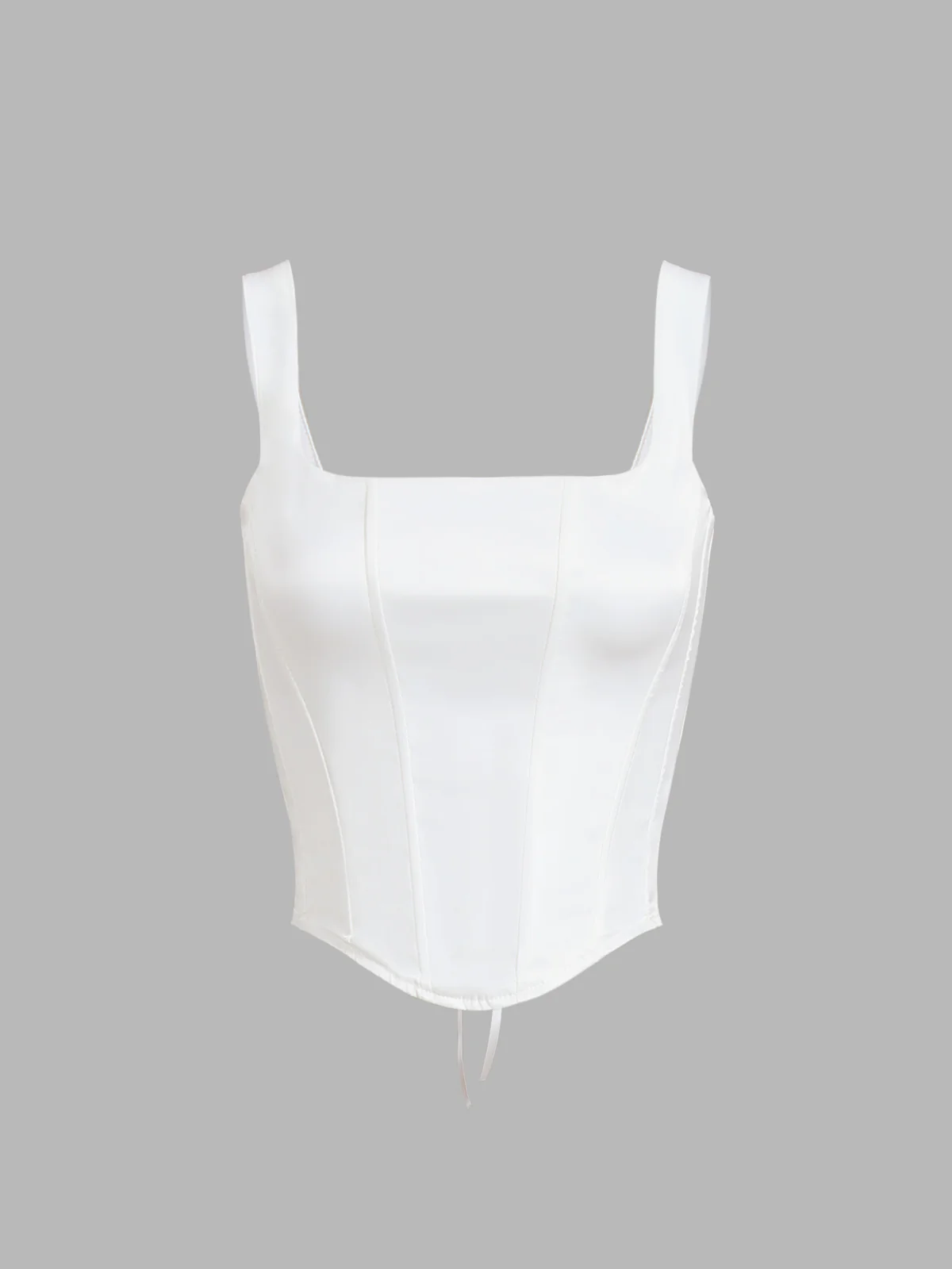 Ivory Glow Tied Crop Corset Top - Takermore