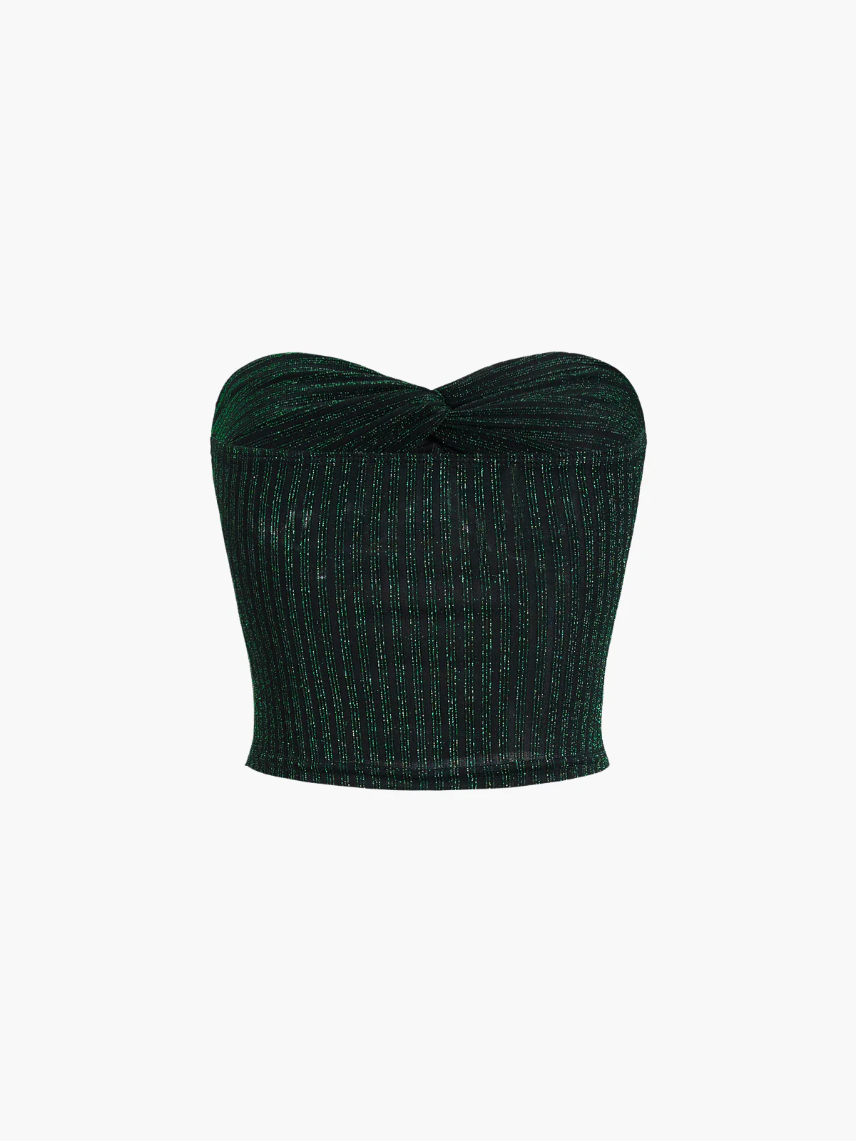 Glitter Sweetheart Tube Crop Top - Takermore