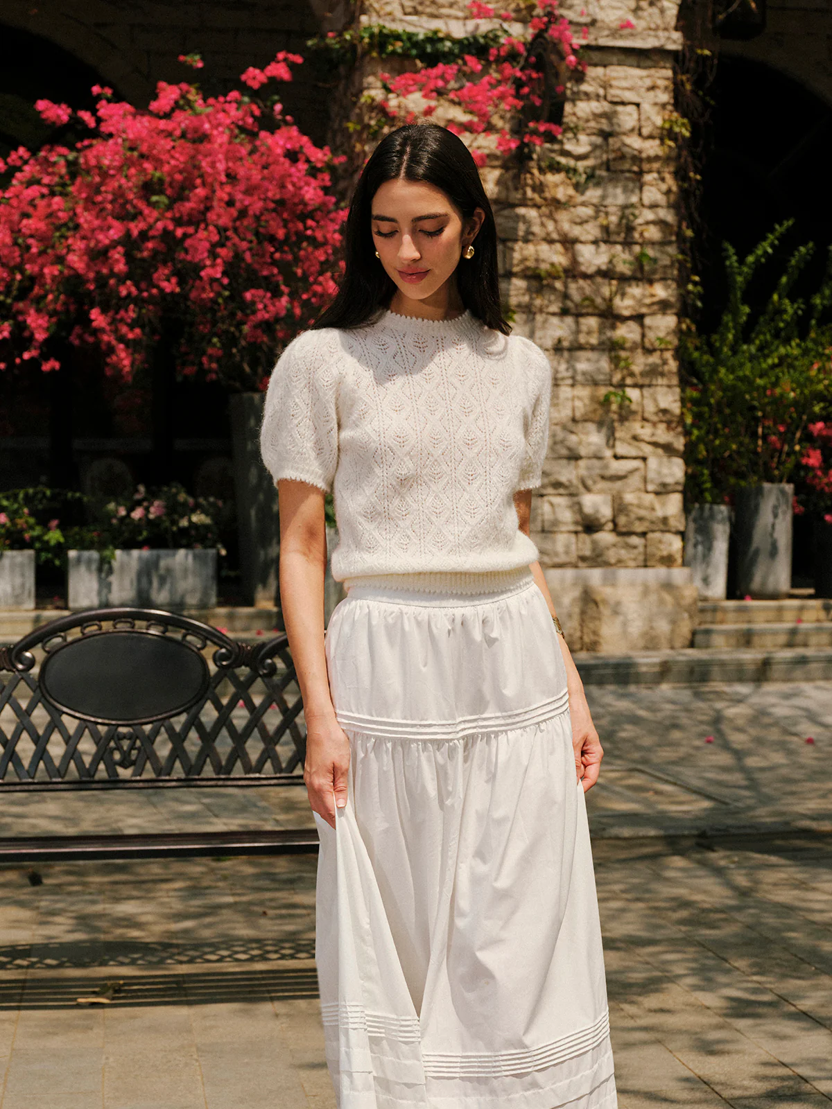 Wool-Blend Textured Knit Top - Takermore