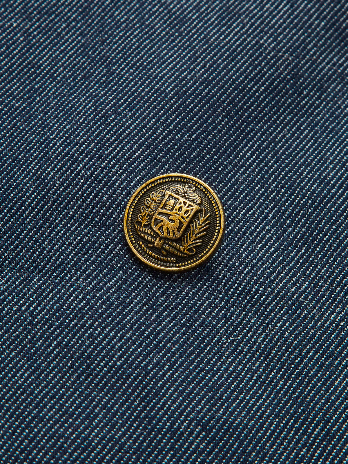 Cotton Lapel Denim Blazer - Takermore