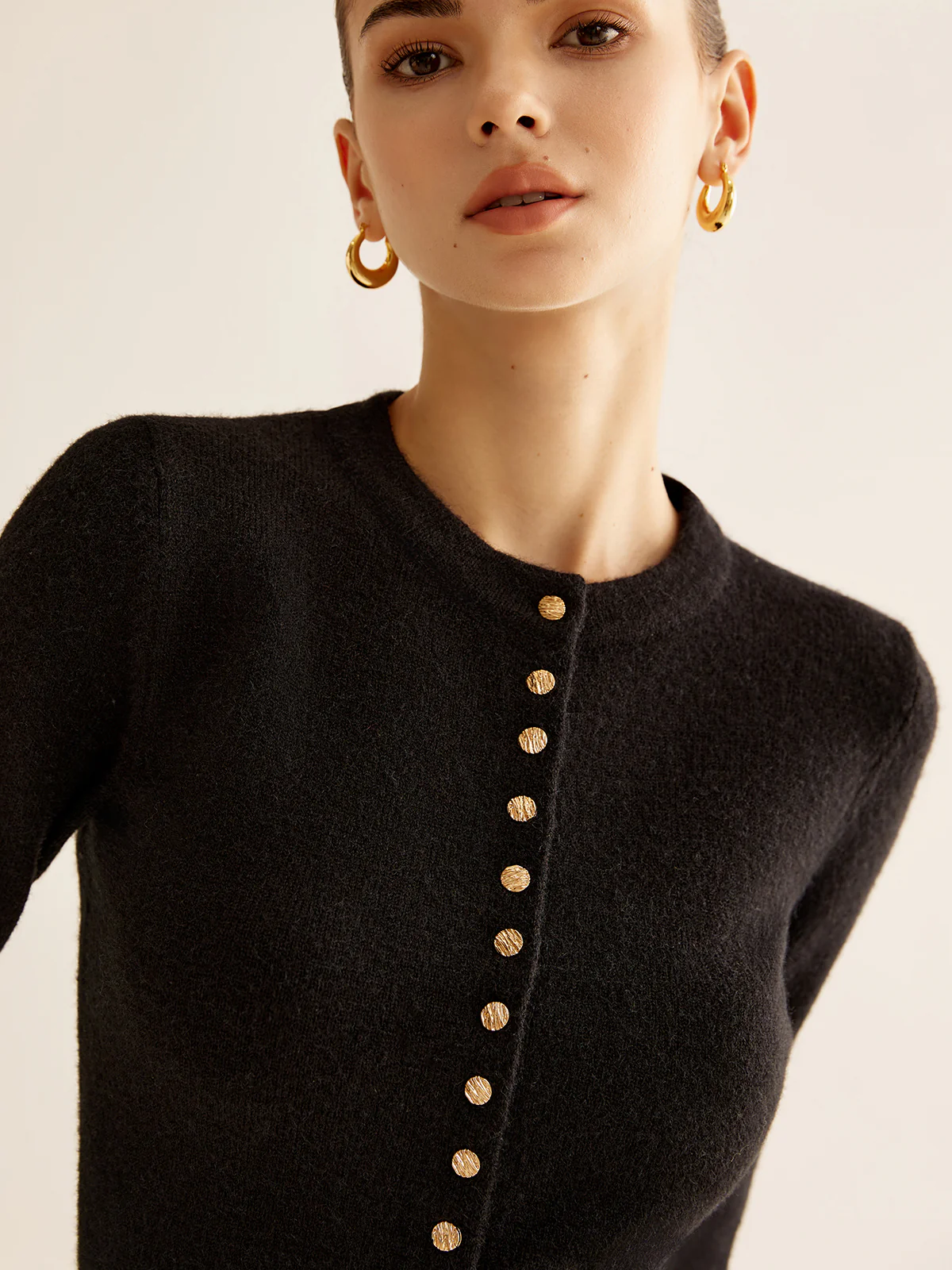 Button Down Slit Slim Cardigan - Takermore